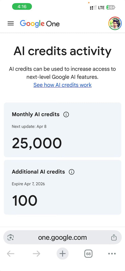Google AI Ultra VEO3 and Antigravity Access - 25000 Credits