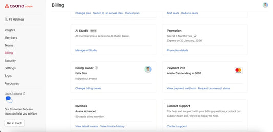 Asana Advanced Plan (50 Seats) — Up to 70% OFF