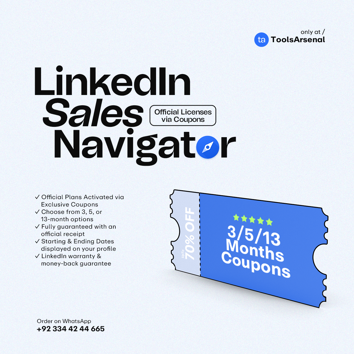 Linkedin Sales Navigator Core | Coupons | 3/5/13 Months Plans