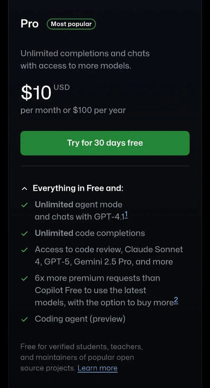 GitHub Copilot Pro Plan - 24 Months UpTo 65% Off