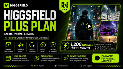 Higgsfield Pro/Plus Yearly Plans