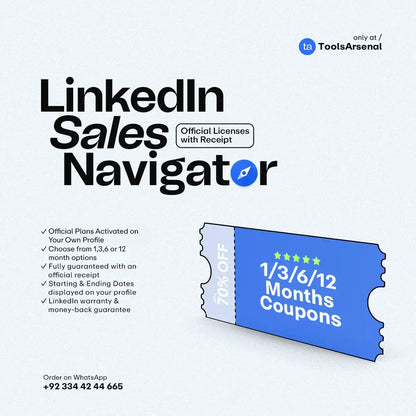 Linkedin Sales Navigator | Coupons and Email Invite | 1/3/6/12 Months Plans